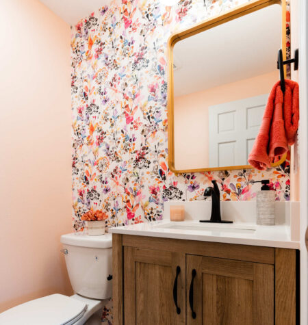 A Blooming Peekaboo of Freshness in this Powder Room